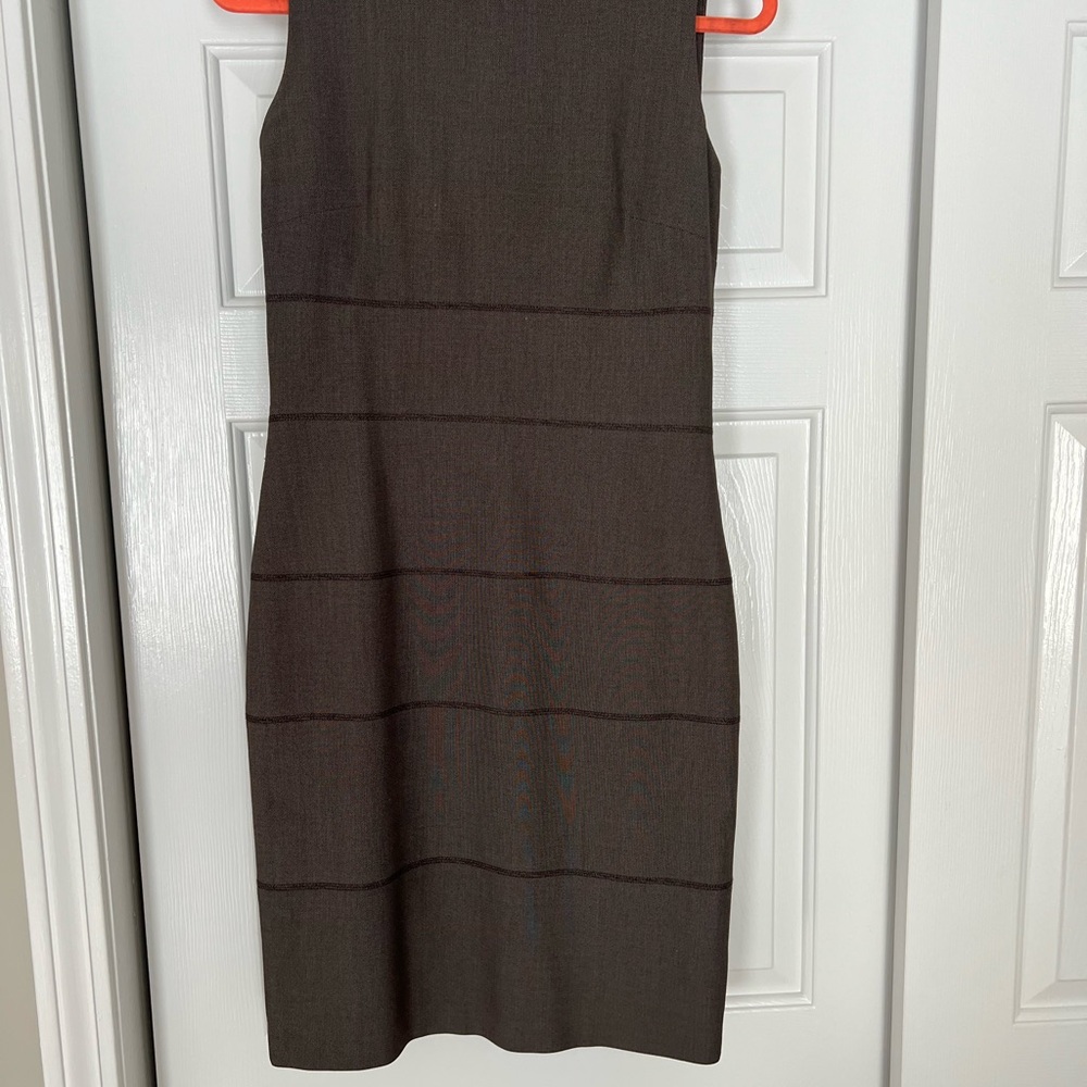Calvin Klein brown. Sleeveless, pencil dress, size 6